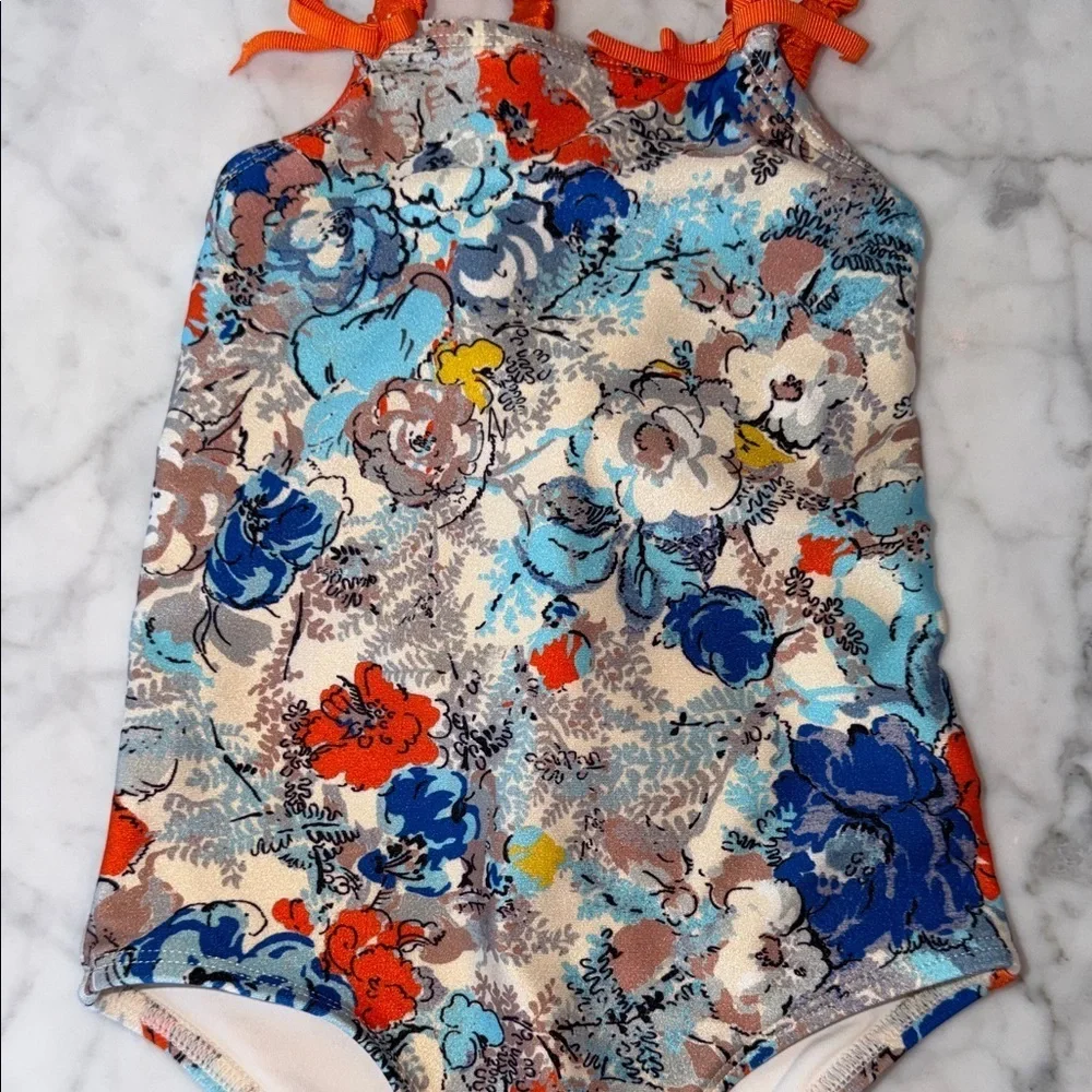 Zimmermann Multicolor Floral Kids Swim One Piece 2Y